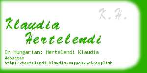 klaudia hertelendi business card